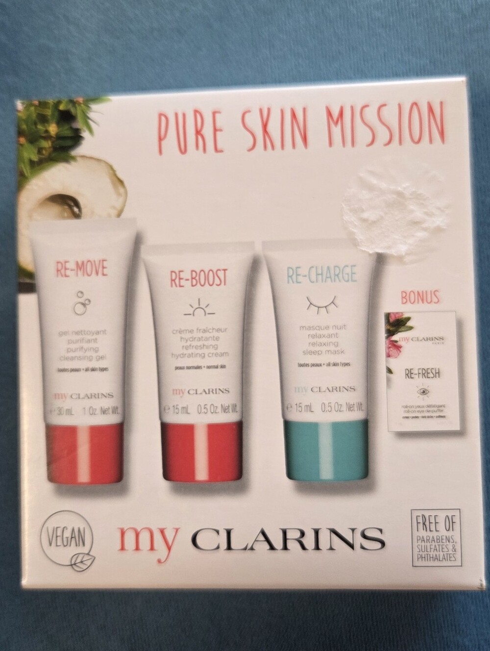 Clarins Pure Skin Mission 3 Piece Travel Set